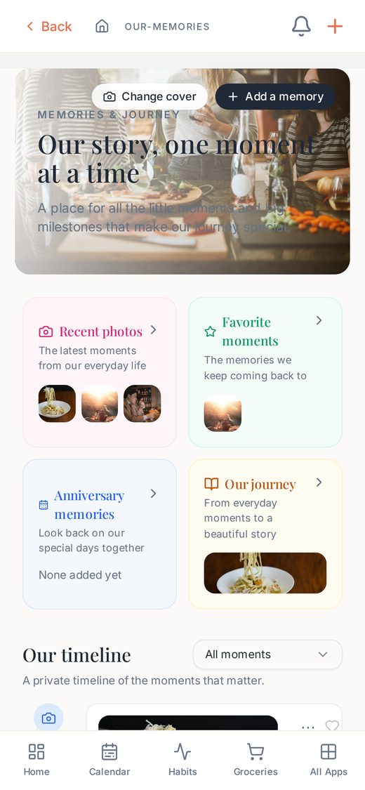 A home for your story. on a phone
