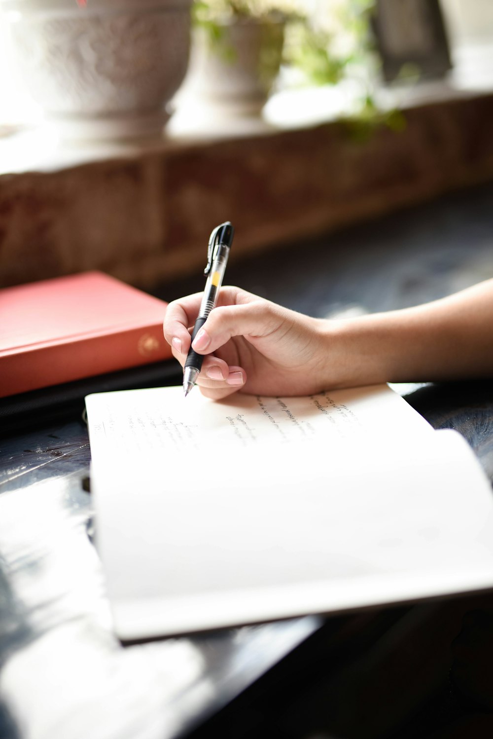 Writing in a journal